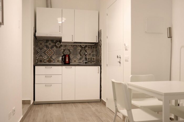 luxury studio apartment bathroom equipped kitchen